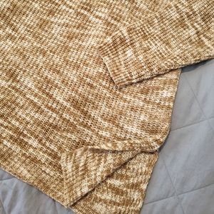 Hannah Sz. XL Tan & White Sweater